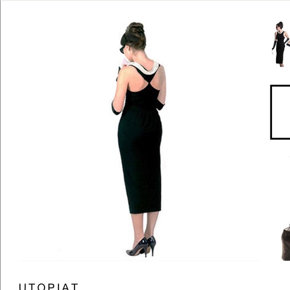 NWT BREAKFAST AT TIFFANYS AUDREY HEPBURN BLACK LBD - Picture 3 of 8